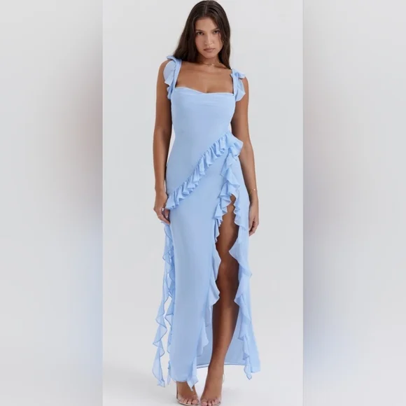 House of CB Dresses House Of Cb Light Blue Maxi Dress Poshmark